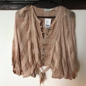 Urban outfitters button down crop blouse